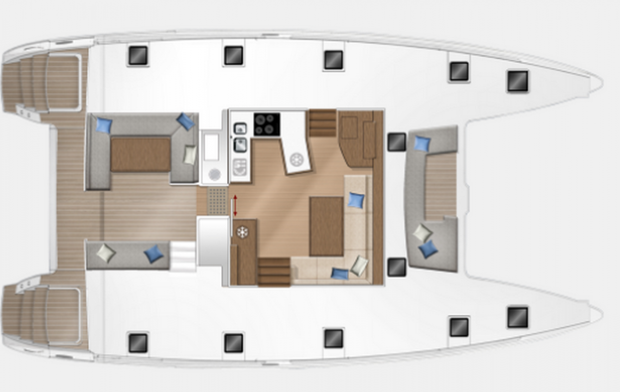 LAGOON 450 Nata - Модель парусного катамарана - Схема
